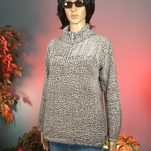 Cool Attitude Sherpa Quarter Zip LS top - Picture 2 of 13